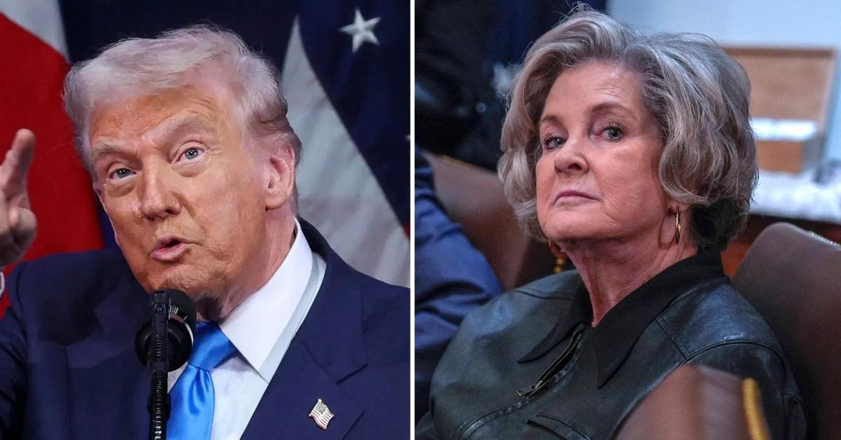 Split photo of Donald Trump and Susie Wiles