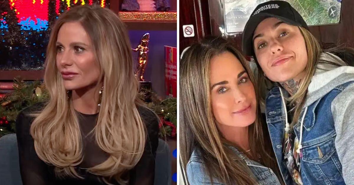 split photo of dorit kemsley and kyle richards with morgan wade