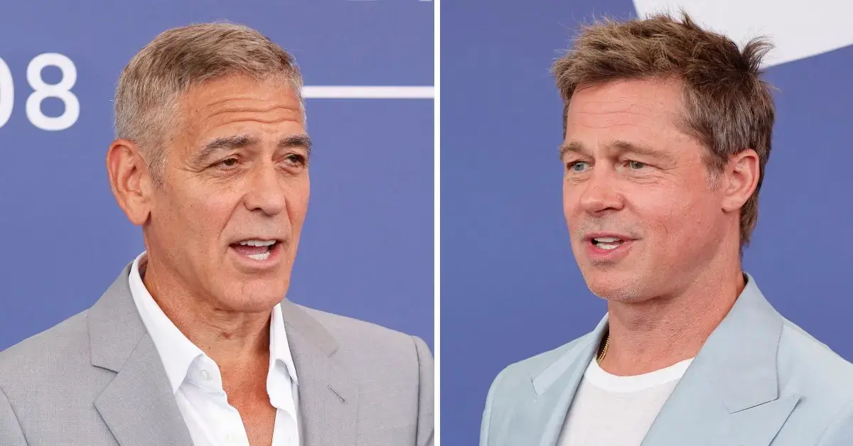 photo of George Clooney, Brad Pitt. 