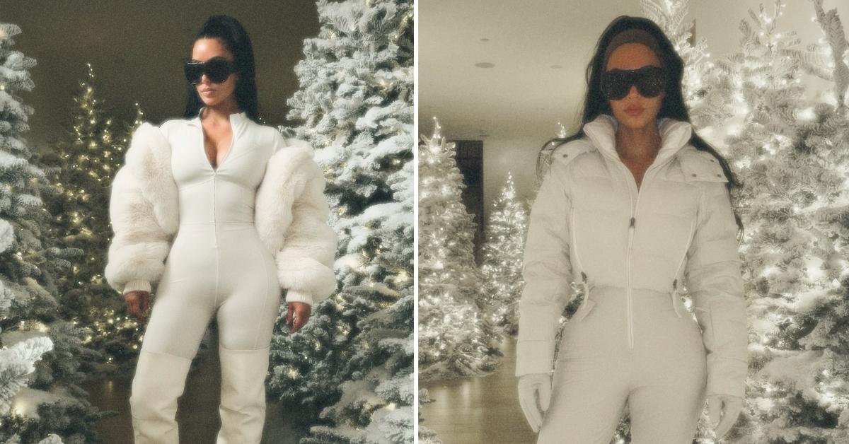 Two photos of Kim Kardashian