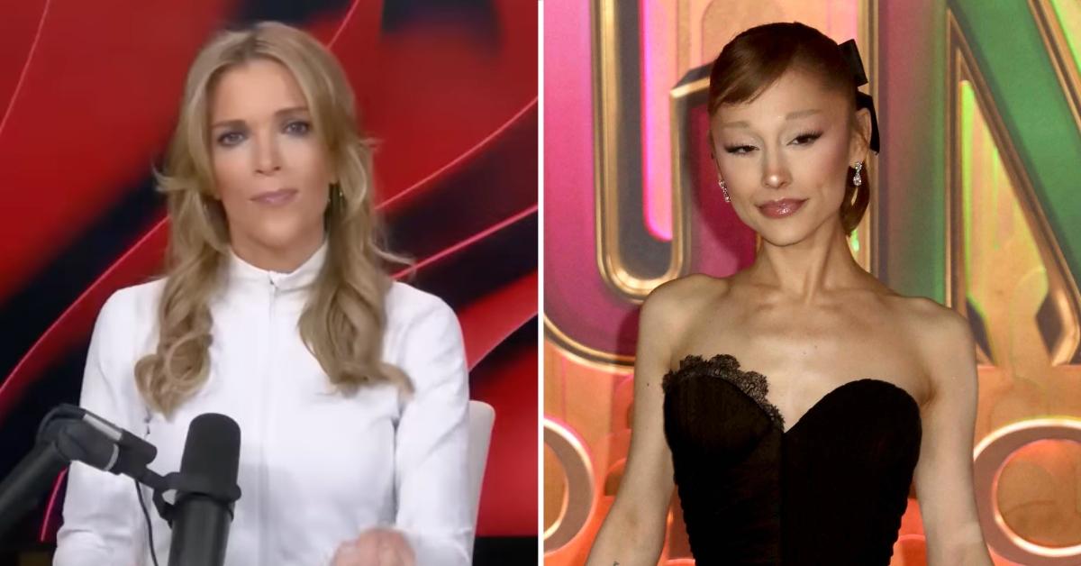 Split photo of Megyn Kelly and Ariana Grande