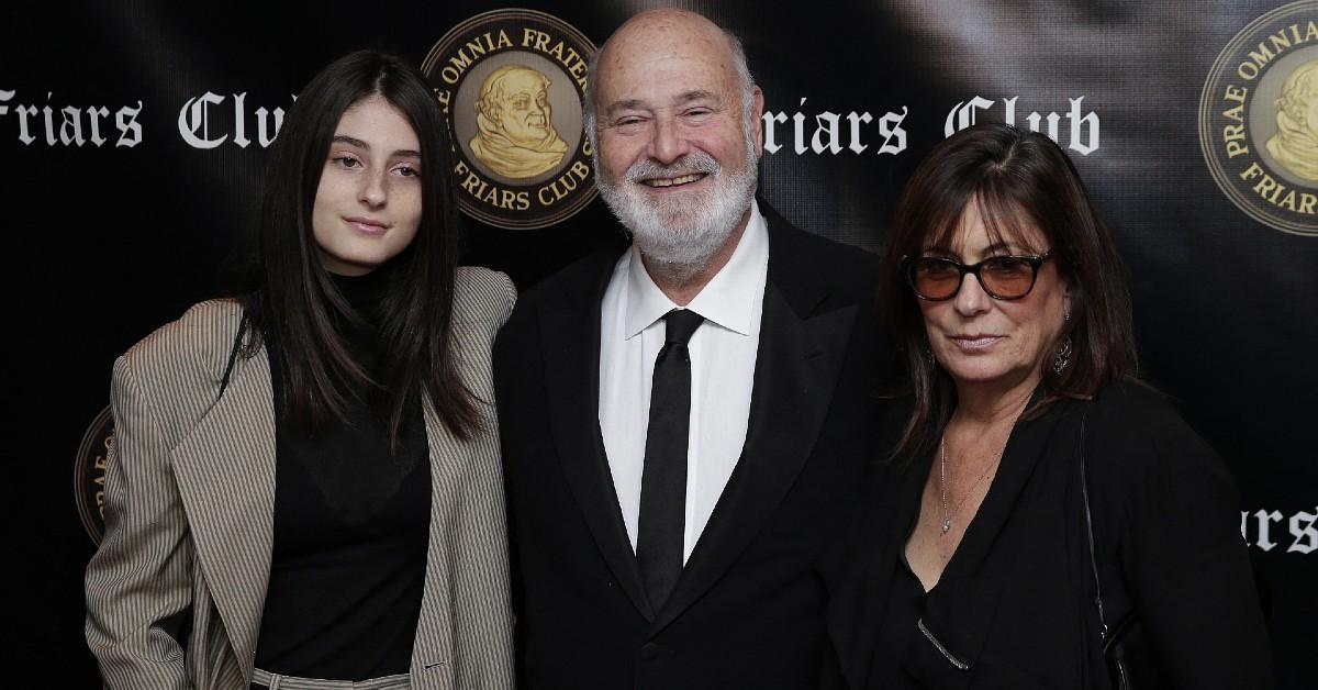 Photo of Rob Reiner, Michele Singer Reiner and their daughter, Romy..